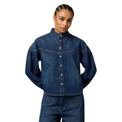 футболна,фланелка,дамски,блузи,дамски,ризи,wrangler,pintuck,regular,fit,long,sleeve,shirt,homestead,haze,(blue)