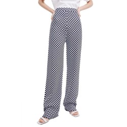 панталони,дамски,панталони,lily,checkerboard,knit,slacks,pants,black,(grey)