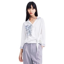 дамски,блузи,дамски,ризи,lily,chiffon,tie,shirt,white