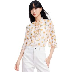 дамски,блузи,дамски,ризи,lily,playful,fruit,jacquard,shirt,sunshine,orange,(white)