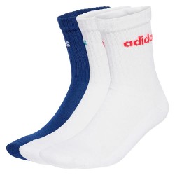 чорапи,мъжки,чорапи,adidas,linear,cushioned,crew,socks,3,units,dark,blue,white,white,(white,blue)