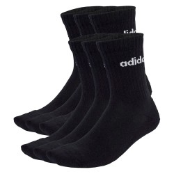 чорапи,мъжки,чорапи,adidas,linear,cushioned,crew,socks,black,white,(black)