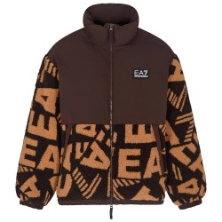 яке,мъжки,якета,ea7,emporio,armani,mountain,teddy,logo,jacket,brown,torte