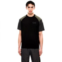 тениска,мъжки,тениски,ea7,emporio,armani,train,athletic,colour,block,2,short,sleeve,t,shirt,black