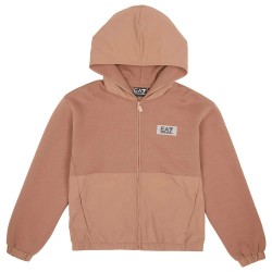 блуза,детски,блузи,ea7,emporio,armani,train,contemporary,sport,full,zip,sweatshirt,brown,(brownie)