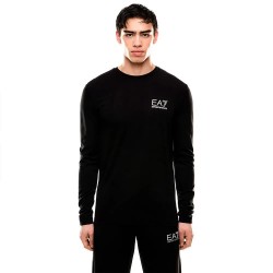 тениска,мъжки,тениски,ea7,emporio,armani,train,gold,label,vi,pa,long,sleeve,t,shirt,black