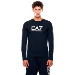 тениска,мъжки,тениски,ea7,emporio,armani,train,visibility,st,long,sleeve,t,shirt,blue,(navy,cream)