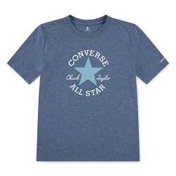 Детска тениска Converse kids Dissected Chuck Patch short sleeve T-shirt - Blue (Slacker Blue Heather) детска,тениска,мъжки,тениски,дамски,тениски,converse,kids,dissected,chuck,patch,short,sleeve,t,shirt,blue,(slacker,blue,heather)