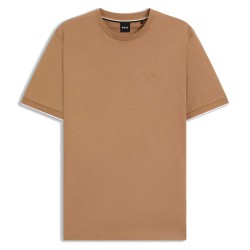 Тениска BOSS Thompson 250 10236129 01 T-shirt - Brown (Medium Beige) тениска,мъжки,тениски,boss,thompson,250,10236129,01,t,shirt,brown,(medium,beige)
