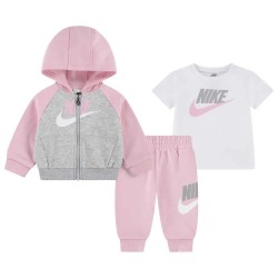 Nike Color Blocked Hbr Jogger long sleeve set 3 units - Pink (Medium Soft Pink) детски,екипи,nike,color,blocked,hbr,jogger,long,sleeve,set,3,units,pink,(medium,soft,pink)
