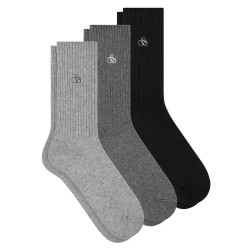 Чорапи Scotch & soda Non Terry Casual crew socks 3 pairs - Black / Grey (Medium Grey) чорапи,мъжки,чорапи,дамски,чорапи,scotch,&,soda,non,terry,casual,crew,socks,3,pairs,black,grey,(medium,grey)