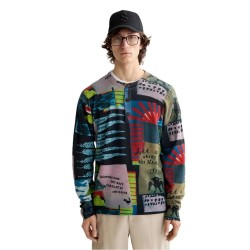 блуза,мъжки,пуловери,scotch,&,soda,relaxed,fit,printed,henley,sweater,multicolor