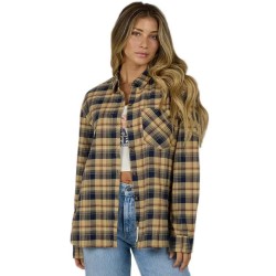Риза с дълъг ръкав Salty crew Shore break flannel long sleeve shirt - Khaki (Green) риза,с,дълъг,ръкав,дамски,блузи,дамски,ризи,salty,crew,shore,break,flannel,long,sleeve,shirt,khaki,(green)