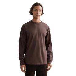 тениска,мъжки,тениски,дамски,тениски,scotch,&,soda,3,crosses,relaxed,fit,garment,dye,long,sleeve,t,shirt,brown,(brown)