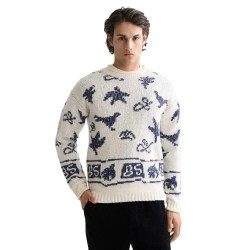 блуза,мъжки,пуловери,scotch,&,soda,jacquard,extra,dropped,shoulder,sweater,white