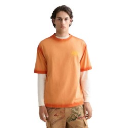 Тениска Scotch & soda Loose Fit Garment Dye short sleeve T-shirt - Orange (Orange) тениска,мъжки,тениски,scotch,&,soda,loose,fit,garment,dye,short,sleeve,t,shirt,orange,(orange)