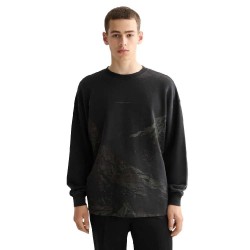 Блуза Scotch & soda Loose Fit Overdyed Aw sweatshirt - Black (Grey) блуза,мъжки,пуловери,scotch,&,soda,loose,fit,overdyed,aw,sweatshirt,black,(grey)