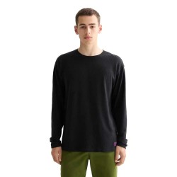 тениска,мъжки,тениски,scotch,&,soda,relaxed,fit,jacquard,knit,long,sleeve,t,shirt,black,(grey)