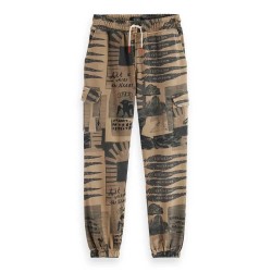 анцуг,детски,панталони,scotch,&,soda,all,over,printed,sweat,pants,brown