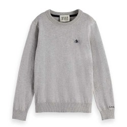 блуза,детски,блузи,scotch,&,soda,core,logo,regular,fit,sweatshirt,grey,melange,(grey)