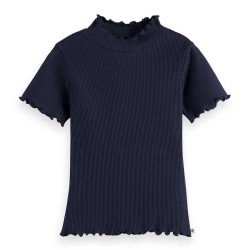 тениска,детски,тениски,scotch,&,soda,core,mock,ribbed,slim,fit,short,sleeve,t,shirt,blue,(sky,captain)