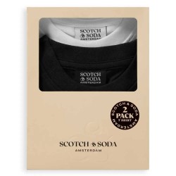 тениска,детски,тениски,scotch,&,soda,core,regular,fit,logo,short,sleeve,t,shirt,2,units,black,(white,black)