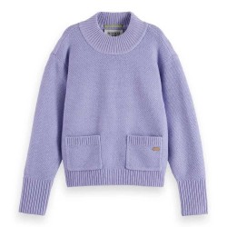блуза,детски,блузи,scotch,&,soda,mock,neck,front,pockets,sweater,purple,(sweet,lavender)