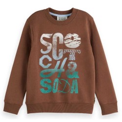 блуза,детски,блузи,scotch,&,soda,regular,fit,front,artwork,sweatshirt,brown,(mustang)