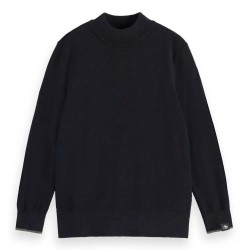 блуза,детски,блузи,scotch,&,soda,regular,fit,mock,sweater,black,(anthracite)