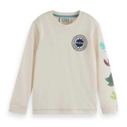 тениска,детски,тениски,scotch,&,soda,relaxed,fit,artwork,long,sleeve,t,shirt,eggnog