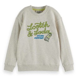 блуза,детски,блузи,scotch,&,soda,relaxed,fit,garment,washed,artwork,sweatshirt,beige,(ecru,melange)