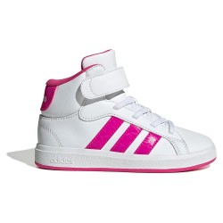 маратонки,детски,маратонки,adidas,grand,court,mid,trainers,cloud,white,shock,pink,grey,two,(white)