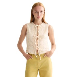 дамски,блузи,дамски,ризи,scotch,&,soda,bow,closure,structured,sleeveless,blouse,eggnog