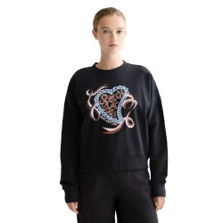 Блуза Scotch & soda Chest Artwork Relaxed sweatshirt - Black (Meteorite) блуза,дамски,блузи,scotch,&,soda,chest,artwork,relaxed,sweatshirt,black,(meteorite)