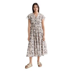 рокля,дамски,поли,и,рокли,scotch,&,soda,gathered,tied,short,sleeve,midi,dress,grey,(art,dept,collage,grey,scale)