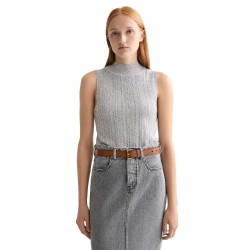 тениска,дамски,тениски,scotch,&,soda,metallic,pointelle,knitted,sleeveless,t,shirt,silver