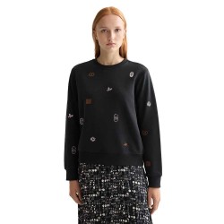 блуза,дамски,блузи,scotch,&,soda,mini,embroidery,regular,fit,sweatshirt,meteorite