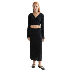 рокля,дамски,поли,и,рокли,scotch,&,soda,skinny,rib,knitted,wrap,long,sleeve,long,dress,meteorite