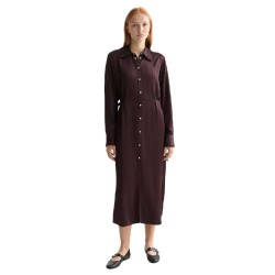 рокля,дамски,поли,и,рокли,scotch,&,soda,tied,ruffles,long,sleeve,midi,dress,purple,(chocolate,plum)