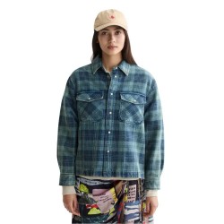 карирана,риза,дамски,якета,и,палта,scotch,&,soda,washed,denim,checked,loose,fit,overshirt,indigo,check,(blue)