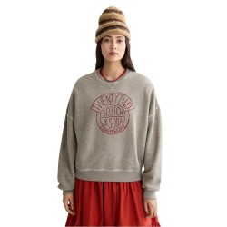 блуза,дамски,блузи,scotch,&,soda,washed,oversized,fit,graphic,sweatshirt,grey,melange,(grey)