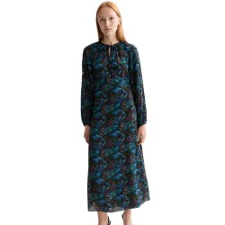 рокля,дамски,поли,и,рокли,scotch,&,soda,wrap,key,hole,long,sleeve,midi,dress,black,(pheasant)