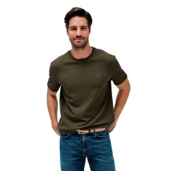 Тениска Salsa jeans 21010259 Regular Fit short sleeve T-shirt - Green (Dark Green) тениска,мъжки,тениски,дамски,тениски,salsa,jeans,21010259,regular,fit,short,sleeve,t,shirt,green,(dark,green)