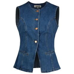 дънки,дамски,потници,salsa,jeans,21010388,straight,fit,vest,medium,wash,(blue)