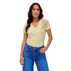 тениска,дамски,тениски,salsa,jeans,21010491,slim,fit,t,shirt,light,yellow,(yellow)