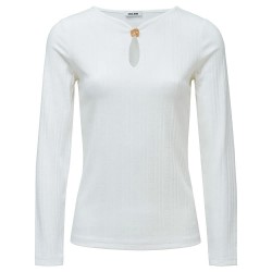 блуза,дамски,пуловери,дамски,плетени,дрехи,salsa,jeans,21010494,slim,fit,sweater,light,pearl,(white)