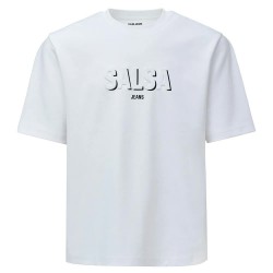 тениска,мъжки,тениски,salsa,jeans,21010615,loose,fit,t,shirt,white