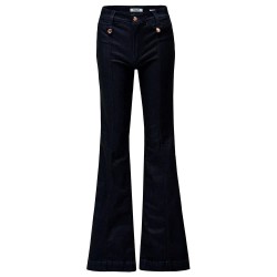 дънки,дамски,панталони,salsa,jeans,destiny,front,buttons,push,up,flare,fit,jeans,dark,wash,(black)