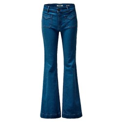 дънки,дамски,панталони,salsa,jeans,destiny,push,up,flare,fit,jeans,medium,wash,(blue)