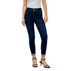 дънки,дамски,панталони,salsa,jeans,secret,buttons,push,in,cropped,skinny,fit,jeans,medium,wash,(blue)